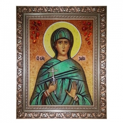 Amber Icon Holy Great Martyr Zlata 30x40 cm - фото