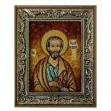 Amber Icon Saint Apostle Levius Judah 15x20 cm