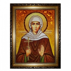 Amber Icon Holy Blessed Xenia of Petersburg 15x20 cm Amber Icon Holy Blessed Xenia of Petersburg 15x20 cm - фото