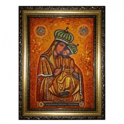 Amber Icon of the Blessed Virgin Koretsky 30x40 cm Amber Icon of the Blessed Virgin Koretsky 30x40 cm - фото