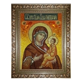 Amber Icon of the Blessed Virgin Mary of Lida 40x60 cm