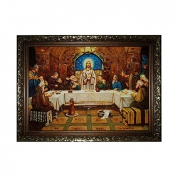 The Amber Icon of the Last Supper 30x40 cm The Amber Icon of the Last Supper 30x40 cm - фото