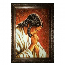 The Amber Icon of the Lord in Prayer 15x20 cm The Amber Icon of the Lord in Prayer 15x20 cm - фото