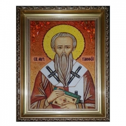 Amber Icon Holy Martyr Timothy 40x60 cm Amber Icon Holy Martyr Timothy 40x60 cm - фото