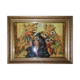 Amber icon Baptism of the Lord Jesus Christ 15x20 cm