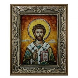 Amber Icon of the Holy Righteous Lazarus 60x80 cm Amber Icon of the Holy Righteous Lazarus 60x80 cm - фото