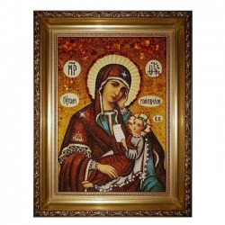Amber Icon of the Blessed Virgin Mothers of Mourning 15x20 cm Amber Icon of the Blessed Virgin Mothers of Mourning 15x20 cm - фото