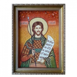 Amber Icon Holy Martyr Gordius 80x120 cm Amber Icon Holy Martyr Gordius 80x120 cm - фото