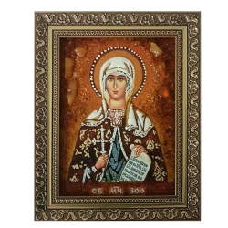 Amber Icon Holy Martyr Zoya 60x80 cm Amber Icon Holy Martyr Zoya 60x80 cm - фото