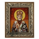 The Amber Icon Saint Nicholas the Wonderworker 30x40 cm