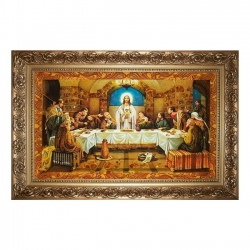 The Amber Icon of the Last Supper 30x40 cm The Amber Icon of the Last Supper 30x40 cm - фото