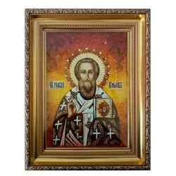 The Amber Icon of St. Gregory the Theologian 80x120 cm The Amber Icon of St. Gregory the Theologian 80x120 cm - фото