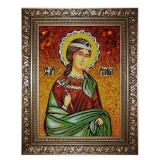 Amber Icon Holy Martyr Rufina of Caesarea 15x20 cm