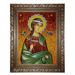 Amber Icon Holy Martyr Rufina of Caesarea 80x120 cm - фото