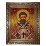 The Amber Icon of Saint Dionysius 15x20 cm