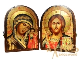 Icons under the old days Wedding couple folded double 34x23 cm