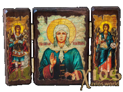 Icon under the old days Saint Blessed Xenia St. Petersburg treble 14x10 cm Icon under the old days Saint Blessed Xenia St. Petersburg treble 14x10 cm - фото