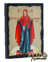 Icon under the antiquity The Blessed Virgin The indestructible wall with gilding Icon under the antiquity The Blessed Virgin The indestructible wall with gilding - фото