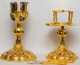 Eucharistic set silver, gilding, engraving, natural stones, with insert in silver chalice 1l. (Greece)
