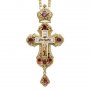 Brass Cross with print gilded chain