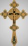 Altar cross No. 5-1 figured gilding galvanoplasty enamel
