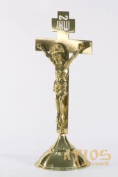 Small altar cross with a crucifix - фото