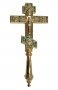 Altar cross, №8-3, inserts of green enamel, gilding