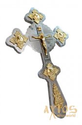 Figured altar cross No. 2 nickel gilding  - фото