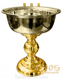 Baptismal Bowl 15 l, (leg BRASS), height 46 cm - фото