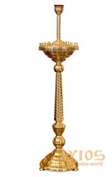 Candlestick with 36 candles cone w/t a glass - фото