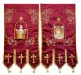 Red fabric banners (pair) 68x110 cm - No. 1