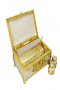 Baptismal box brass in silver plated with print and gilding
