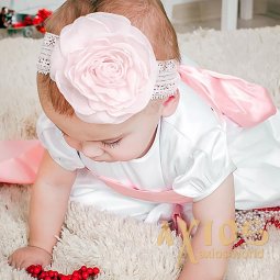 Lace headband with flower  - фото