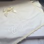 Embroidery on napkins (cr.p. and name, crm and name), milk color (17)