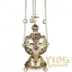 Silver-plated brass censer - фото