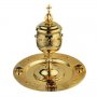 Bowl for oil brass cathedral with gilding