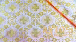 Church thin fabric with crosses and flowers (GREECE) - фото