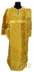 Vestments for the deacons with orarion and handrails, yellow brocade - фото