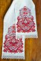Embroidered wedding linen towel for loaf №50-38, flax, 180х35 см