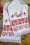 Embroidered wedding towel under the feet №50-45, flax, 180х35 cm