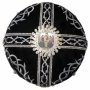 Miter "Crown of Thorns", black velvet, silver thread embroidery