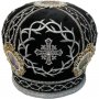 Miter "Crown of Thorns", black velvet, silver thread embroidery