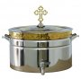Tank for holy water 40 l. embossed, brass, stainless steel