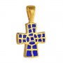 Neck cross silver 925 ° with gold