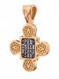 Neck cross, silver 925 ° with gilding and blackening, 22x15 mm, O 132389