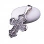 The cross «Crossing the Cross. The Don Icon of the Mother of God», silver 925 ° with blackening, 35x20 mm, O 13606