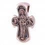 Native cross «Savior Not Made by Hands. Saint Nicholas the Wonderworker», gold 585 °, with blackening 25x18 mm, О п00619