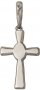 A small cross with cabochon, silver 925°, amethyst, garnet