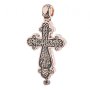 Native cross-relic with prayer, gold 585 °, with blackening 40x20 mm, О п01762