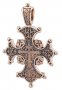 Neck cross «Ozvete Tree of the Cross», gold 585 °, with blackening 33x23 mm, О п02676